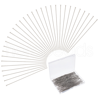 Unicraftale 800Pcs 304 Stainless Steel Flat Head Pins STAS-UN0058-94B-P-1