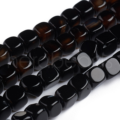 Natural Black Onyx Beads Strands G-L553-05A-1