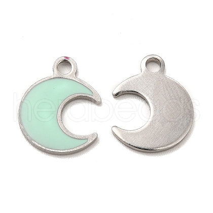 304 Stainless Steel Enamel Pendants STAS-M308-18P-01-1