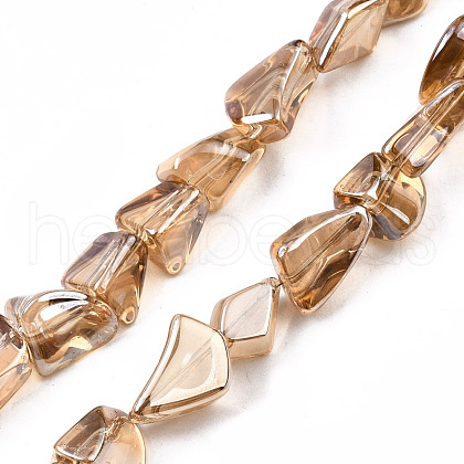 Transparent Electroplate Glass Beads Strands EGLA-T024-01B-06-1
