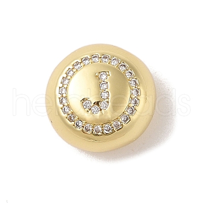 Rack Plating Brass & Cubic Zirconia Pendants KK-Z047-07G-J-RS-1