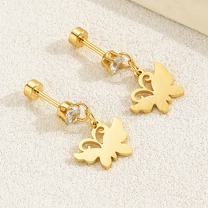 Elegant Crystal Earrings and Symmetrical Design FM1786-1