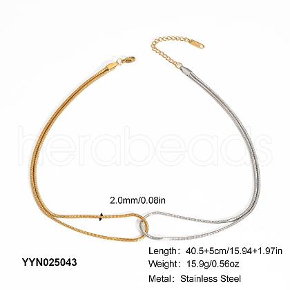 Stainless Steel Snake Chain Necklaces for Women NW5875-2-1