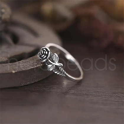Alloy Rose Finger Rings WG6B24B-06-1