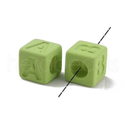 Rubberized Style Opaque Acrylic Beads OACR-K007-013D-1