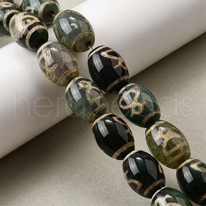 Tibetan Style dZi Beads Strands G-S389-A07-1