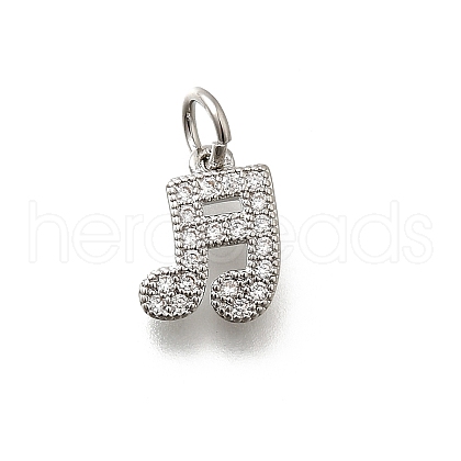Brass Micro Pave Cubic Zirconia Charms KK-P295-50P-1