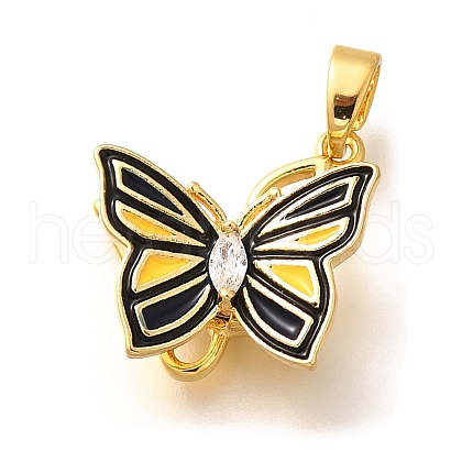 Brass Micro Pave Cubic Zirconia Pendents KK-R212-5G-1