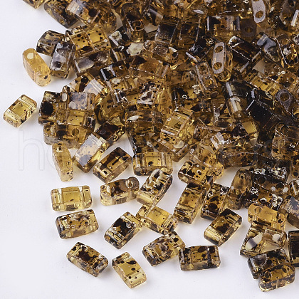 2-Hole Transparent Glass Seed Beads SEED-S023-30B-17-1