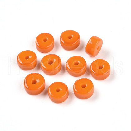 Opaque Solid Color Glass Beads X1-GLAA-N007-6x3mm-A07-1