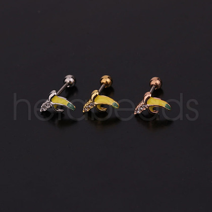 Heart Brass Micro Pave Cubic Zirconia Cartilage Earrings for Women WG9FBC0-17-1
