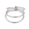 Non-Tarnish 304 Stainless Steel Multi-layer Open Cuff Ring for Women STAS-S125-11P-2