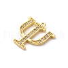 Rack Plating Brass Micro Pave Cubic Zirconia Pendant KK-H449-76G-11-2