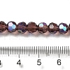 Electroplate Transparent Glass Beads Strands EGLA-A035-T6mm-L13-4