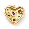 Brass Micro Pave Cubic Zirconia Pendants KK-H433-15G-2