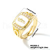 Brass Micro Pave Cubic Zirconia Finger Rings SI4821-2-2