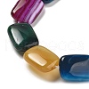 Natural Banded Agate Beads Strands G-K392-B10-13x18mm-4