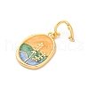 Brass Enamel Pendants KK-S502-05G-2