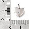 925 Sterling Silver Micro Pave Clear Cubic Zirconia Charms STER-V001-01P-09-3
