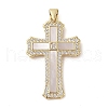 Brass Micro Pave Cubic Zirconia Pendants KK-I712-52G-01-1