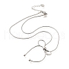 304 Stainless Steel Bowknot Pendant Snake Chain Necklaces for Women NJEW-R014-01P-1
