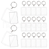 Plastic Badge Holder Keychain AJEW-WH0274-08P-1