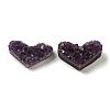 Raw Rough Love Heart Natural Amethyst Specimen Cluster PW-WG74359-01-1