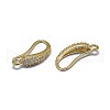 Brass Micro Pave Cubic Zirconia Earring Hooks ZIRC-L079-01G-2