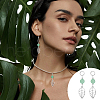 Unicraftale 4Sets Leaf Tibetan Style Alloy Pendants FIND-UN0002-74-5