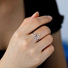 Non-Tarnish Sailor's Knot 304 Stainless Steel Hollow Open Cuff Ring for Women RJEW-E073-03P-4