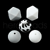 Round/Polygon Food Grade Silicone Focal Beads SIL-F003-06D-3