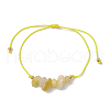 Natural Citrine Braided Bead Bracelets BJEW-JB11155-02-1