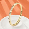 Brass Micro Pave Clear Cubic Zirconia Hinged Bangles for Women BJEW-K274-07G-1