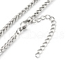Tarnish Resistant 304 Stainless Steel Wheat Chains Necklace NJEW-JN03591-1
