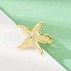 Ocean Theme Brass Cuff Rings RJEW-C135-01G-16-2