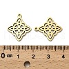 201 Stainless Steel Rhombus Pendants STAS-R166-01G-3