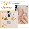 HOBBIESAY 30Pcs 6 Sqtyle Alloy Cabochons MRMJ-HY0002-35-7