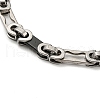 Two Tone 304 Stainless Steel Oval Link Chain Bracelet BJEW-B078-44BP-2