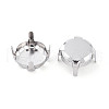 201 Stainless Steel Sew on Prong Settings STAS-T032-01-12mm-P-2