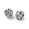 10mm Brass Crystal Rhinestone Beads KK-S519-01C-P-2