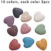 Dyed Natural Lava Rock Bead Strands G-PH0035-01-3