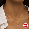 Star 925 Sterling Silver Clear Cubic Zirconia Double Layer Pendant Necklaces for Women FS-WGFF617-01-3