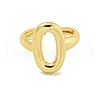 Rack Plated Brass Oval Open Cuff Ring for Women RJEW-Z039-05G-2