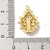 Brass Pink Cubic Zirconia Pendants KK-M278-11G-3