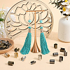 Gorgecraft 160Pcs 4 Colors Iron Fold Over Crimp Head Clips without Loop FIND-GF0006-94-4
