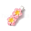 2Pcs 2 Colors Plumeria Flower Iron Flat Alligator Hair Clips PHAR-JH00131-4
