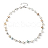 Natural Amazonite Necklaces for Women NJEW-JN04739-02-4