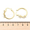 Rhombus Brass Micro Pave Clear Cubic Zirconia Hoop Earrings EJEW-Z121-07G-5