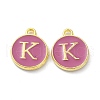 Golden Plated Alloy Enamel Charms ENAM-XCP0001-13K-1