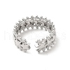 Rack Plating Brass Star Wrap Cuff Rings for Women RJEW-C050-15P-3